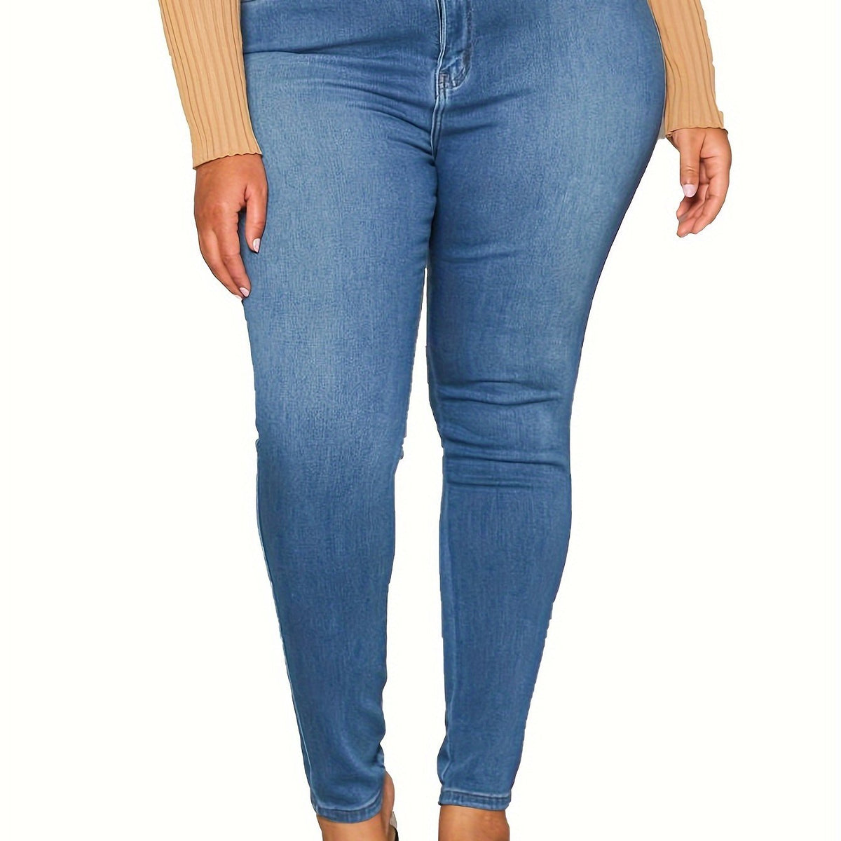  Button Fly Stretch Skinny Jeans