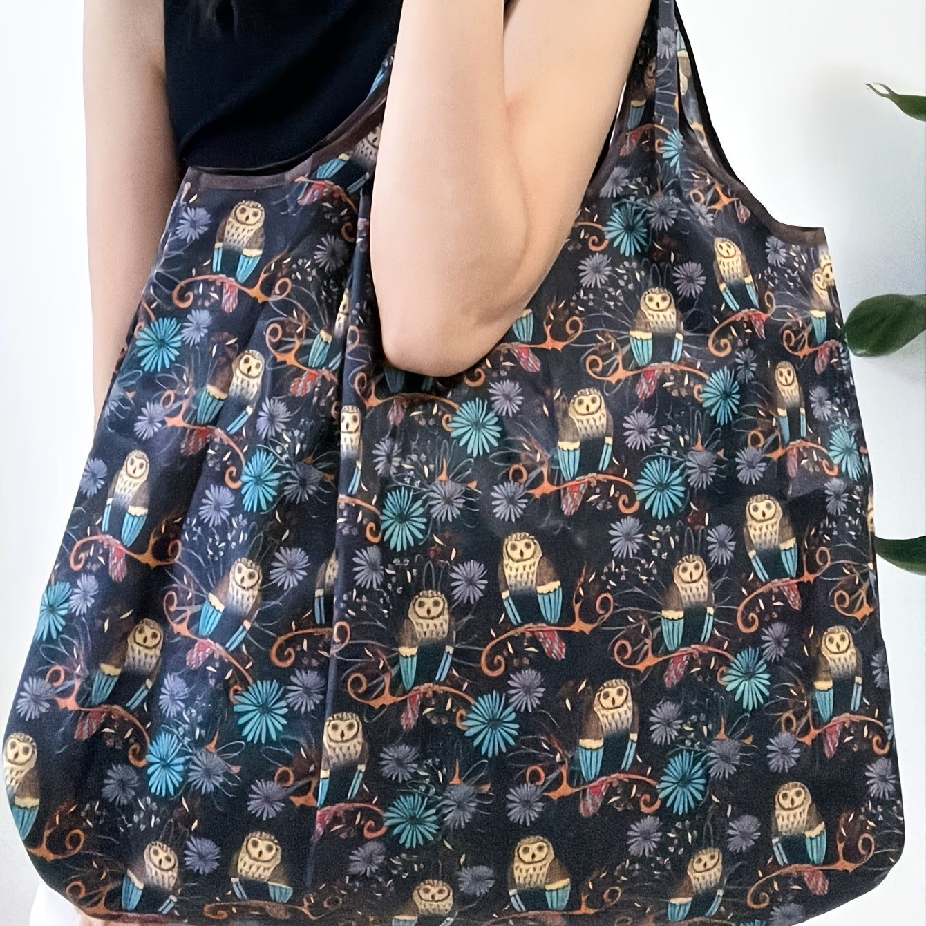 All Over Print Shoulder Bag Large Capacity Lightweight Shopper Bag