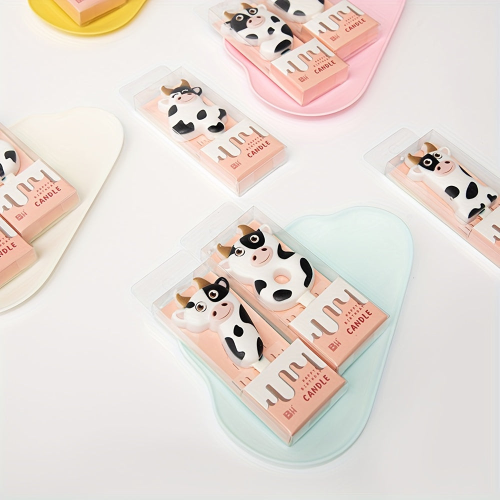 Creative Cow Number Candle Birthday Cake Decoration