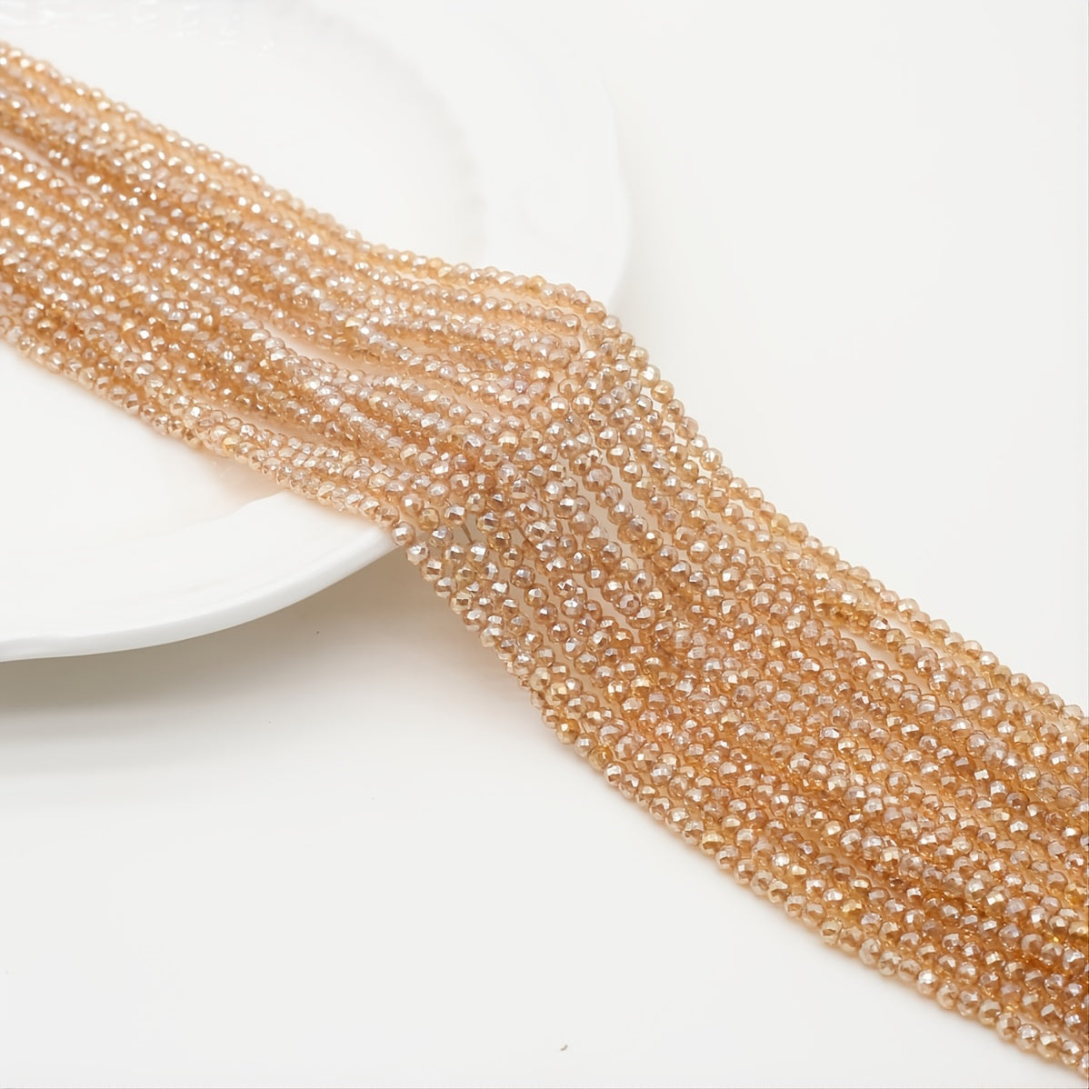 Orange Spinel Faceted Small Beads Beading Length 15''