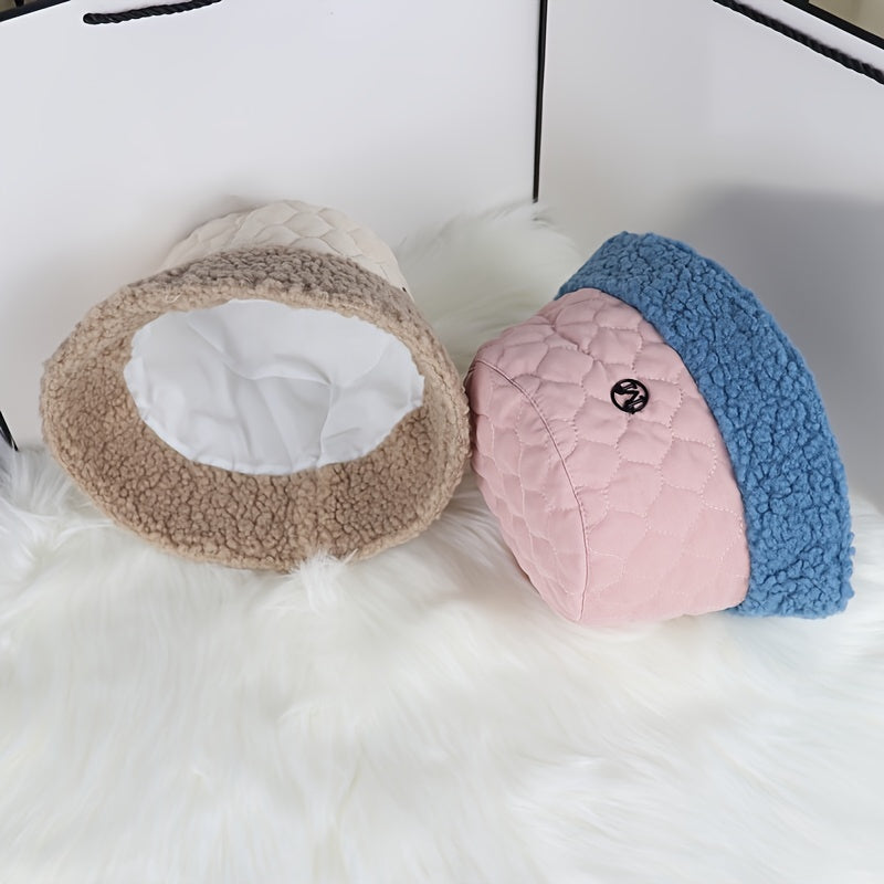 Women Fur Bucket Hat Short Brim Fisherman's Hat