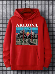 'Arizona' Print Hoodie Men's Casual Pullover Hooded Sweatshirt