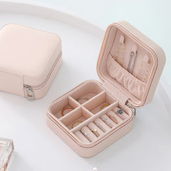 Mini Jewelry Box Organizer Square Display Box Earring Ring Necklace Case