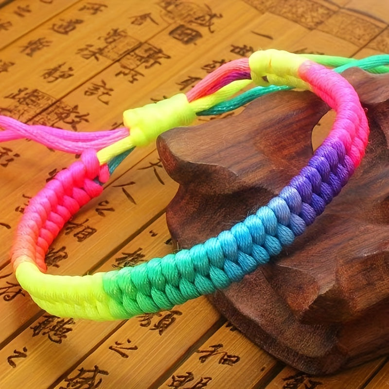 Adjustable Woven Bracelet Rope Chain Men's Women's Jewelry