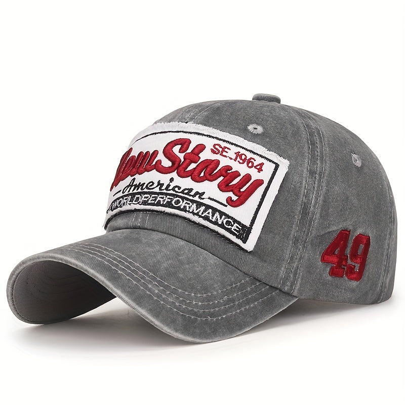 Patched Washed Sunscreen Sunshade Baseball Cap