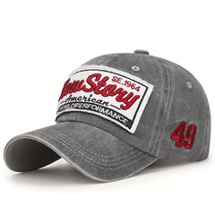 Patched Washed Sunscreen Sunshade Baseball Cap
