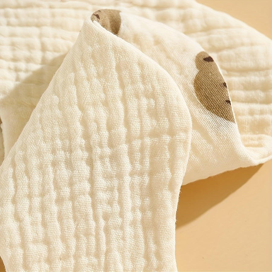 Baby 6-Layer Cotton Gauze Petal Bib, 360&deg; Rotatable, Soft and Absorbent