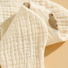 Baby 6-Layer Cotton Gauze Petal Bib, 360&deg; Rotatable, Soft and Absorbent