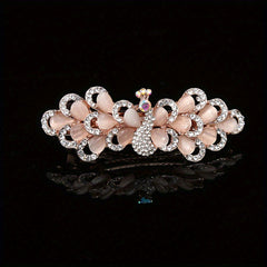 Opal Peacock Shaped Hair Clip for Women
