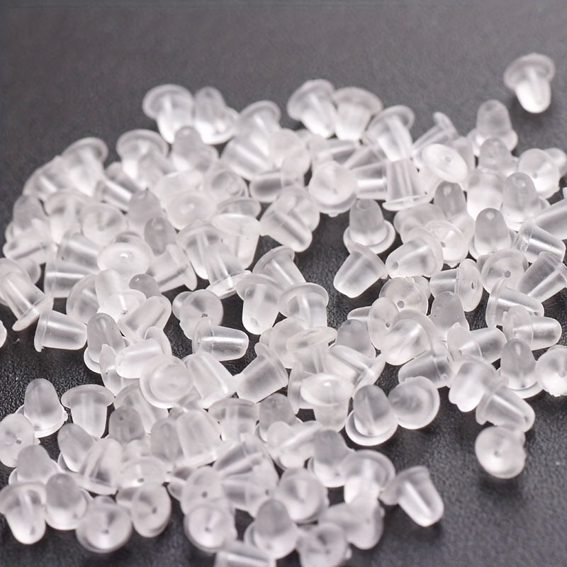 100pcs Silicone Earring Back Stoppers for Stud Earrings DIY Accessories