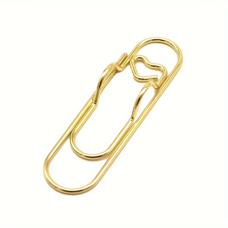 Metal Love Pen Holder Portable Fixed Pen Buckle Heart Shaped Bookmark
