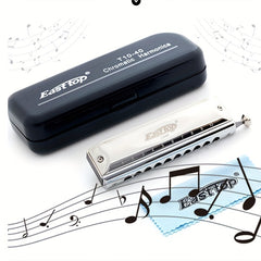 Professional 10 Hole 40 Tone Chromatic Harmonica in C