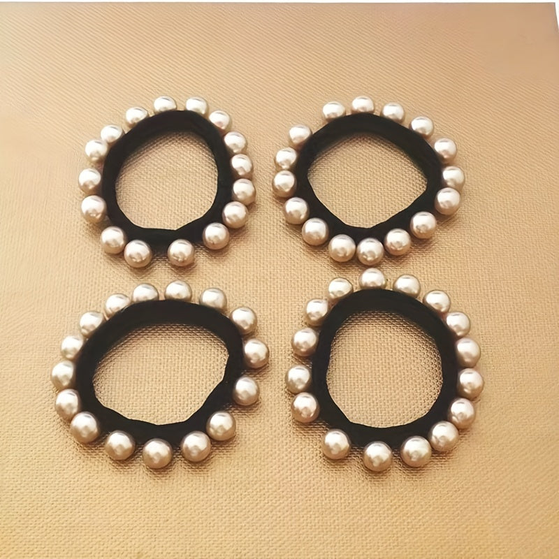 Pearl Hair Rope Hair Tie Beaded Hair Accessories for Women Girls