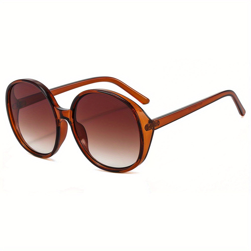 Round Square Sunglasses Ombre Lens Oversized Wrap Around Glasses UV Blocking