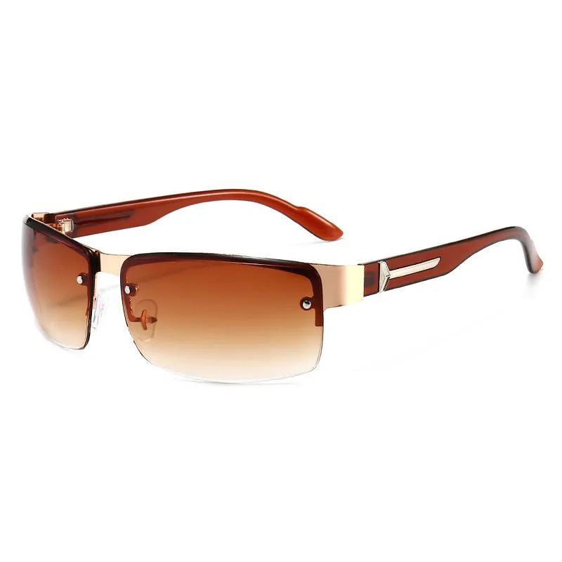 Square Metal Sunglasses Business Men's Glasses Vintage Sunglasses