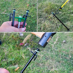50pcs Green Camping Ground Nail Night Luminous Rings Tents Accessories