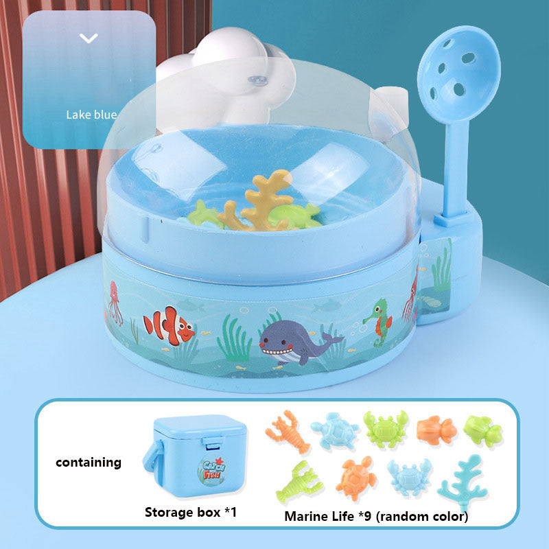 Clockwork Rotating Fish Fishing Machine Wind up Clockwork Fish Egg Toys