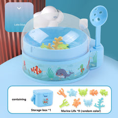 Clockwork Rotating Fish Fishing Machine Wind up Clockwork Fish Egg Toys