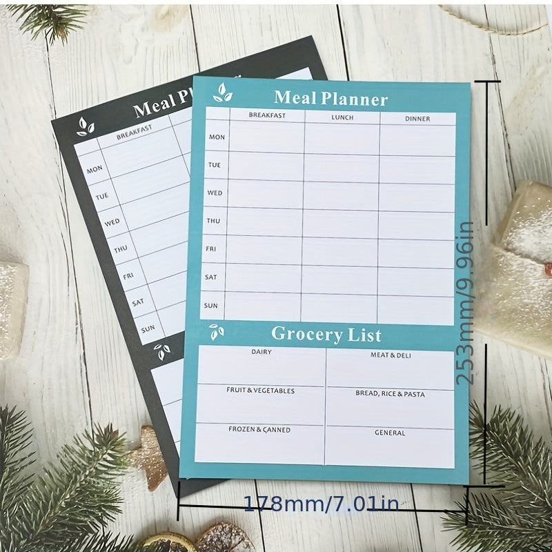 Meal Planner & Grocery Shopping List Notebook