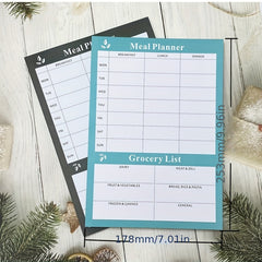 Meal Planner & Grocery Shopping List Notebook
