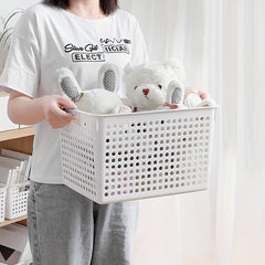 Plastic Storage Basket Desktop Sundries Storage Box Rectangular Snack Stationery