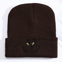 Embroidered Ski Knit Cap Beanie Hat Keep Warm Men Women