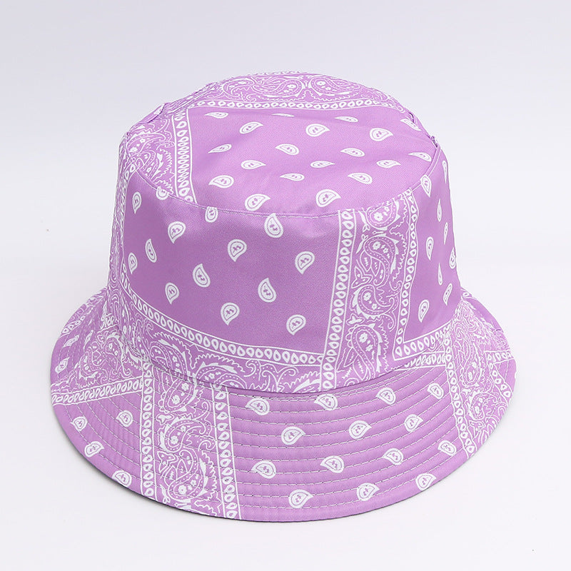 Paisley Pattern Bucket Hat Ethnic Style Couple Sunshade