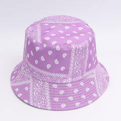 Paisley Pattern Bucket Hat Ethnic Style Couple Sunshade