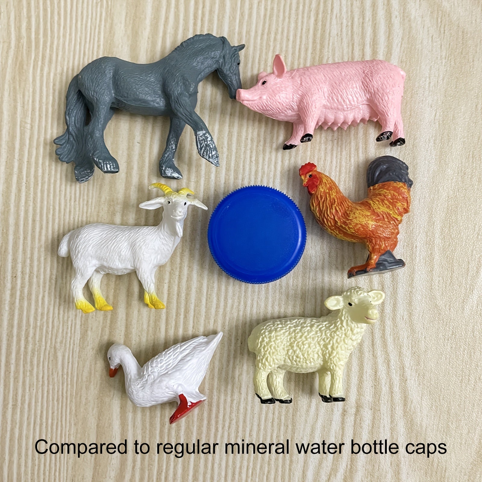Mini Farm Toy Set with 12 Plastic Animal Models - Educational Toys for Kids
