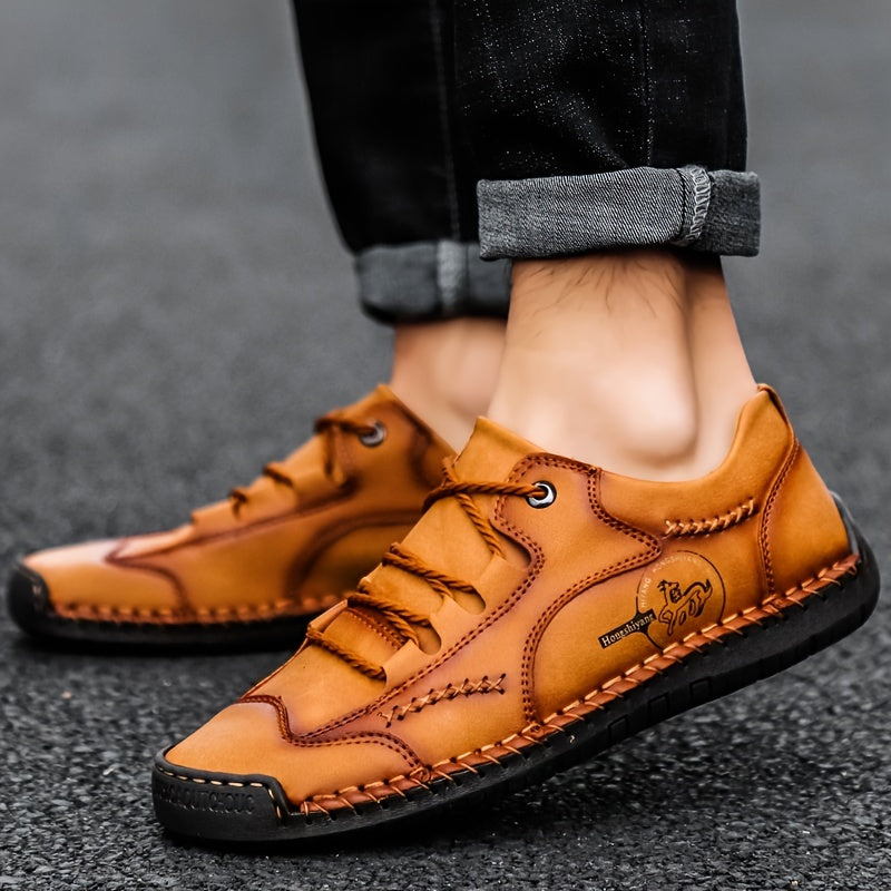 Men's Colorful Stitched Loafers Non Slip Outdoor Sneakers