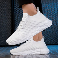 Women's Knitted Sports Shoes Lightweight Lace Up Running & Tennis Shoes
