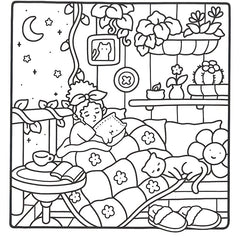 Girl Moments Coloring Book & Daily Relaxation Activity for Adults - Beige Paper
