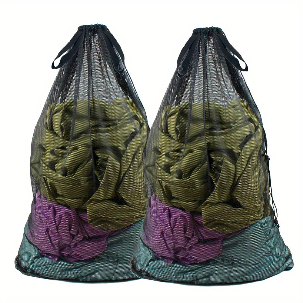 Large Mesh Laundry Bags 24x36in w/ Handles & Drawstring Closure