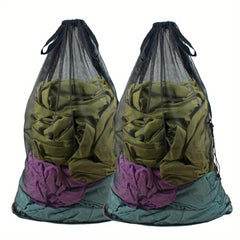 Large Mesh Laundry Bags 24x36in w/ Handles & Drawstring Closure