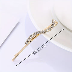 24pcs Rhinestone Alloy Bobby Pin Non-slip Hair Clip Women's Hair Accessories
