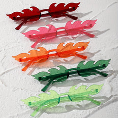 5pairs Flame Sunglasses Candy Sun Shades for Beach Party