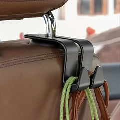 1pc Car Seat Back Hanging Hook Storage Hook Car Double Hook Rear Row