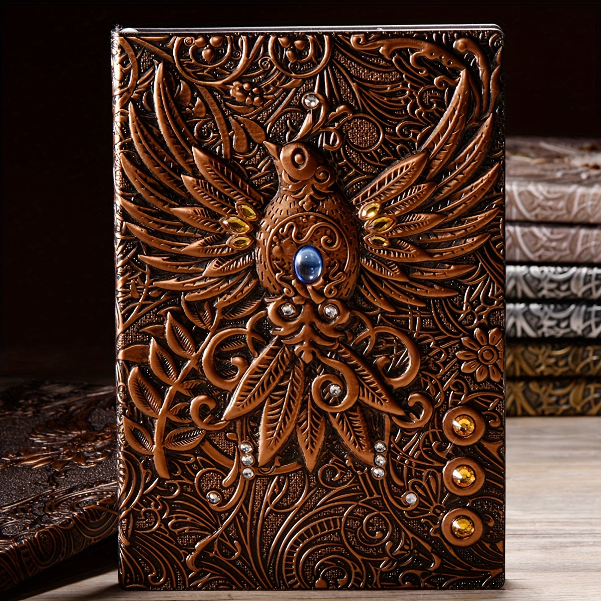 A5 Embossed Divine Bird 3D Notepad Retro