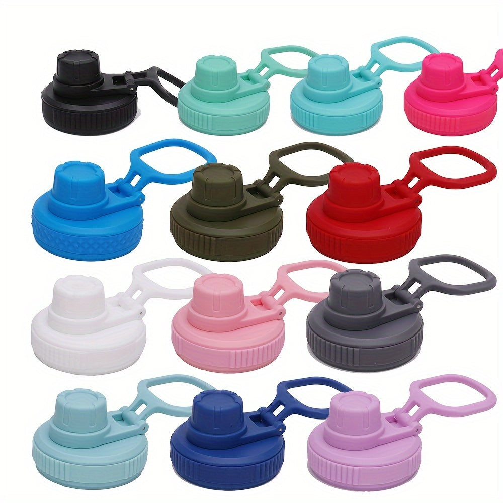 Solid Cup Lid With Handle Fits 12oz-64oz Wide Mouth Bottles