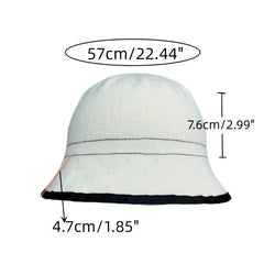 Cotton Bucket Hat Solid Sunscreen Foldable Cloche Women Outdoor