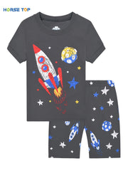Boys Rocket And Planet Outfit Shorts & T shirt