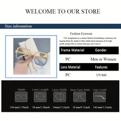 Oversized Square Sunglasses Casual Gradient Glasses UV400