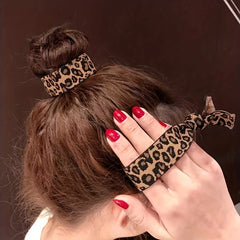 Leopard Hair Tie Rainbow Hair Rope Pride Month Hair Accessories