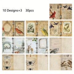 Retro Literary Hand Account Notebook Series - 30 Sheets