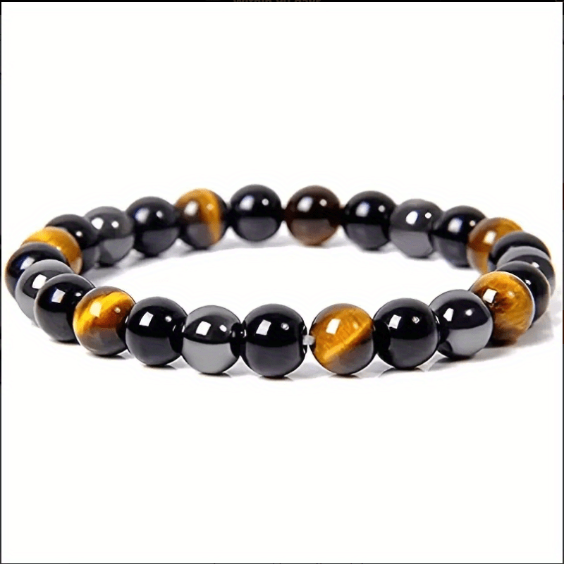 Men's Hematite & Tiger Eye Energy Bracelet