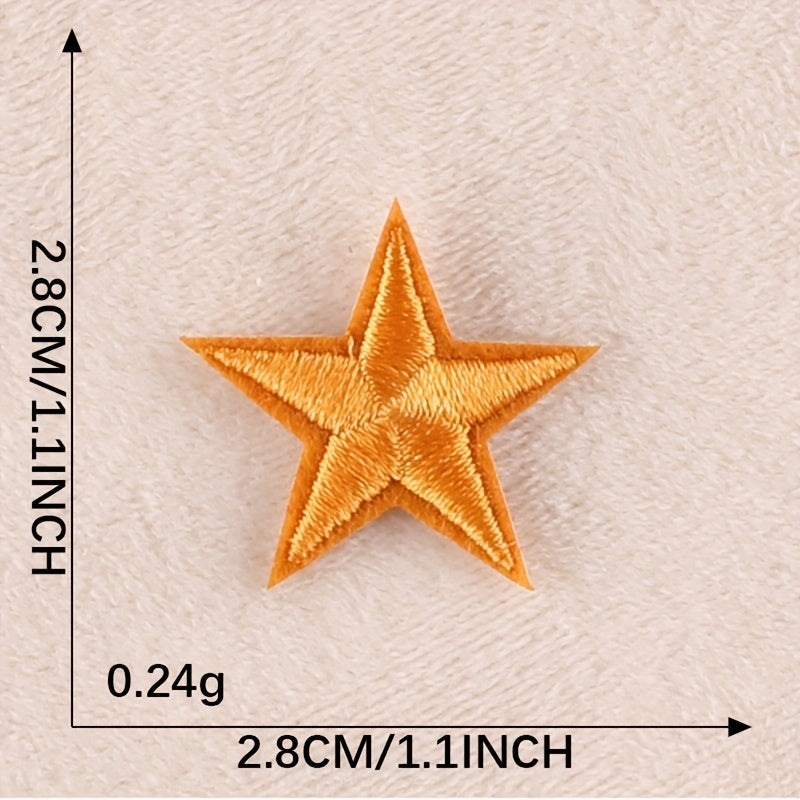 33pcs Pentagram Embroidered Badge Label for Girls Kids Clothing Accessories
