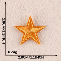 33pcs Pentagram Embroidered Badge Label for Girls Kids Clothing Accessories