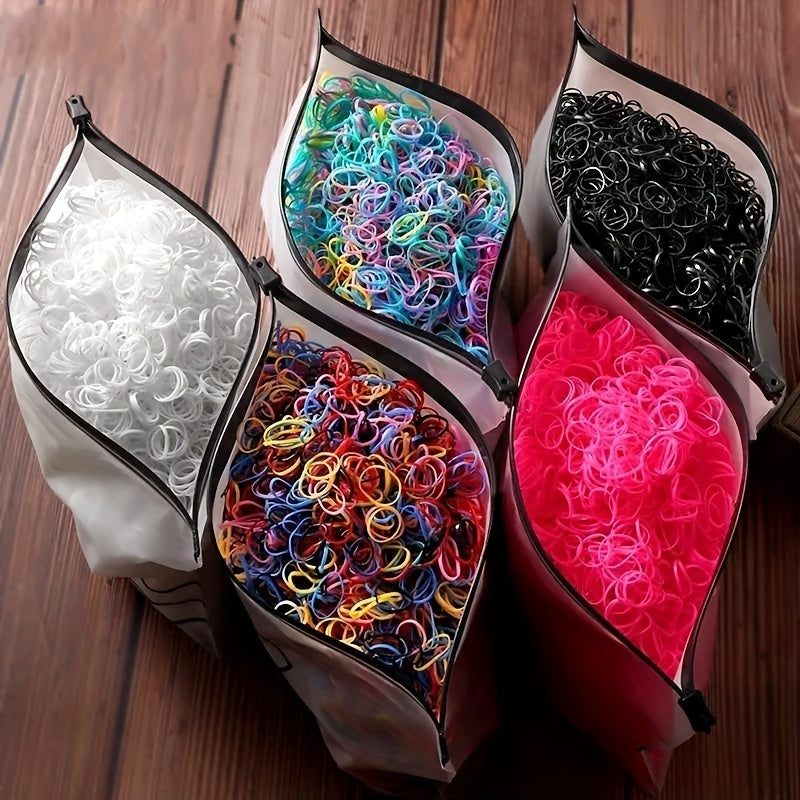 1000pcs Colorful High Elastic Hair Tie Hair Accessories For Girls