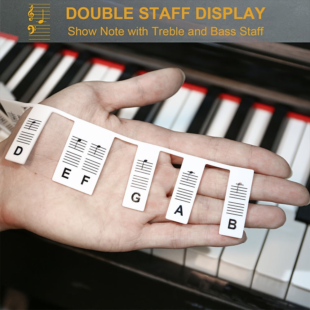 Silicone Piano Stickers 88 Keys Removable Reusable Note Labels