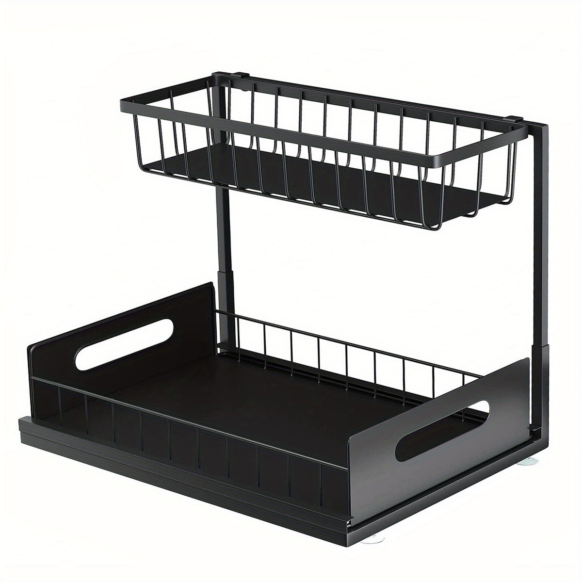 2 Tier Sliding Cabinet Basket Organizer